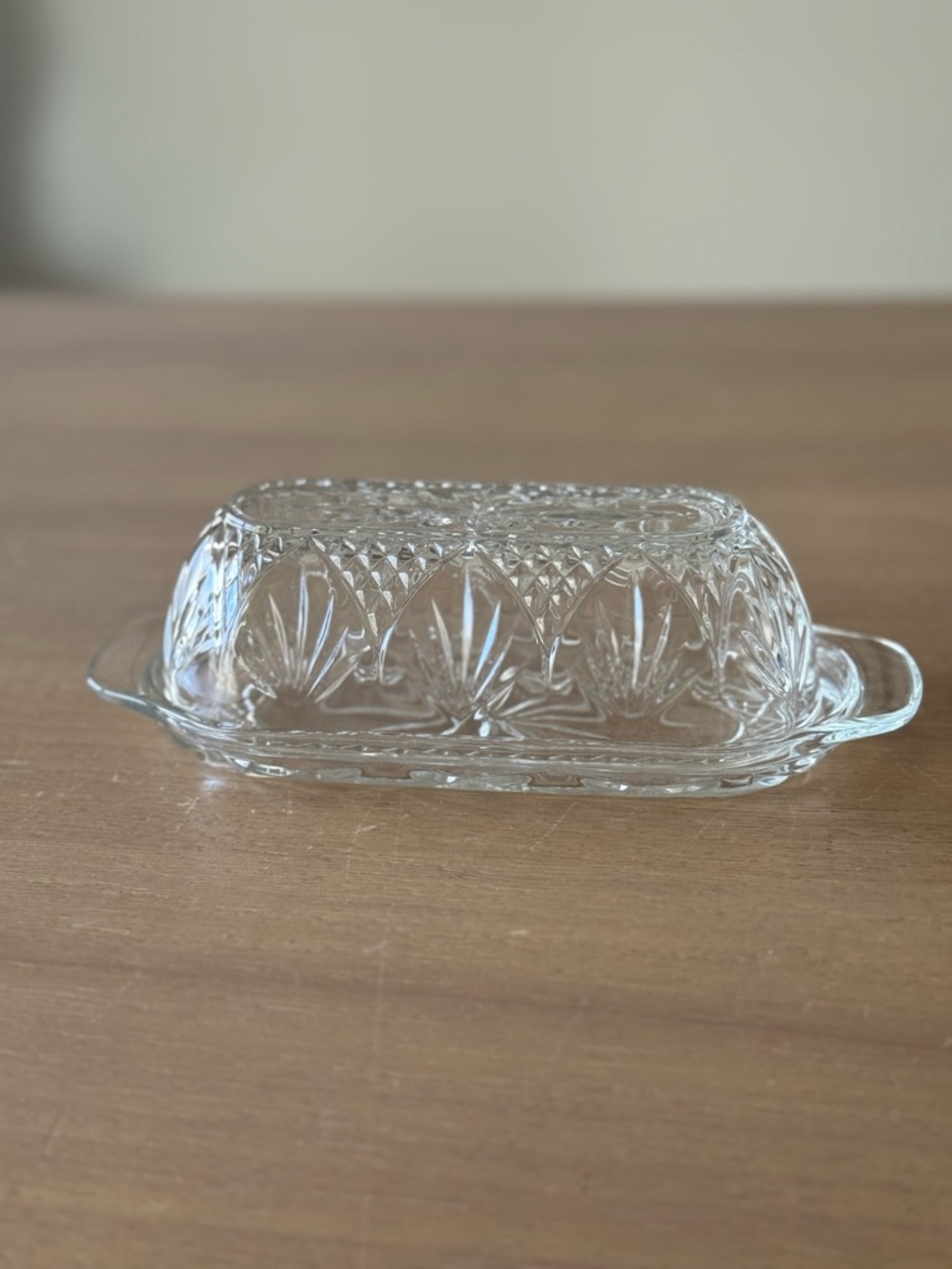 Vintage Cristal D'Arques Butter Dish